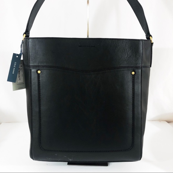 Cole Haan Black Leather Tote NWT - Picture 2 of 6